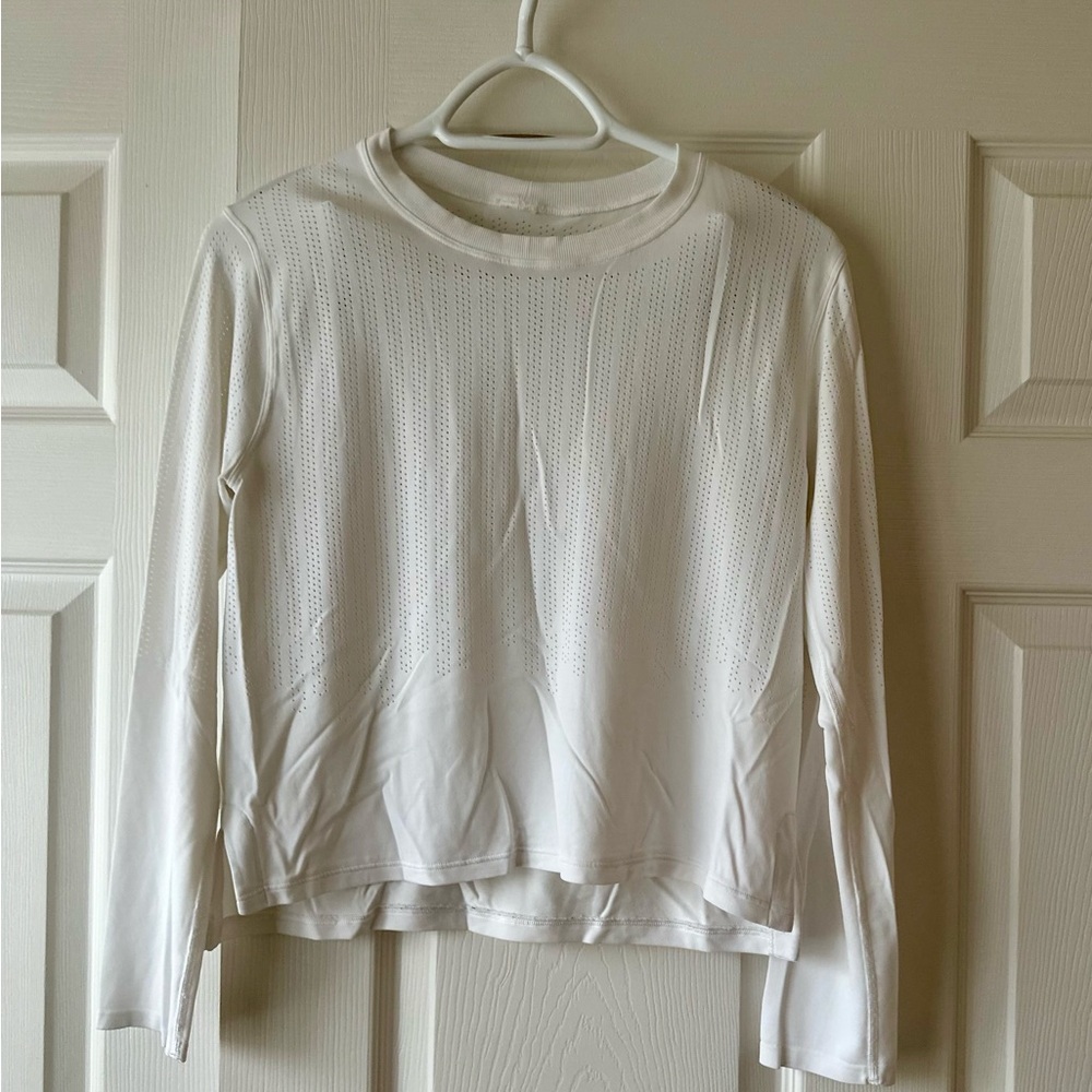 Women's White Long Sleeve Top
